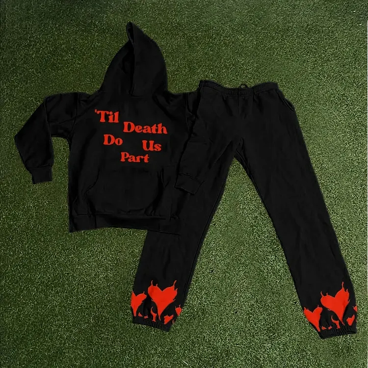 Til Death Do Us Part Print Hoodie Set