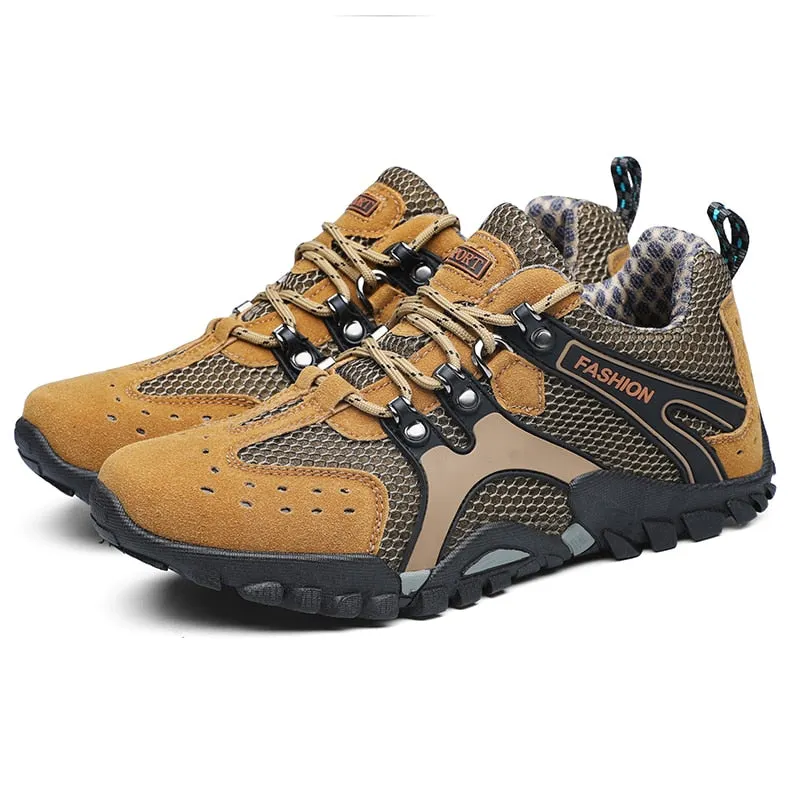 Men Hiking Shoes High Quality Sneakers Spring Autumn New Fishing Trekking Mountain Climbing Athletic Men Outdoor Sport Shoes