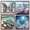 (US Local)4Pack Beach-Special Shaped Diamond Painting Kit