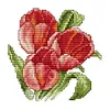 Flower Of Happiness - 2 strands 14CT Stamped Cross Stitch  17*17cm(Brand)