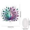 (US Local)Acrylic Special Shape Peacock Diamond Painting Ornaments Desktop Decor Kit