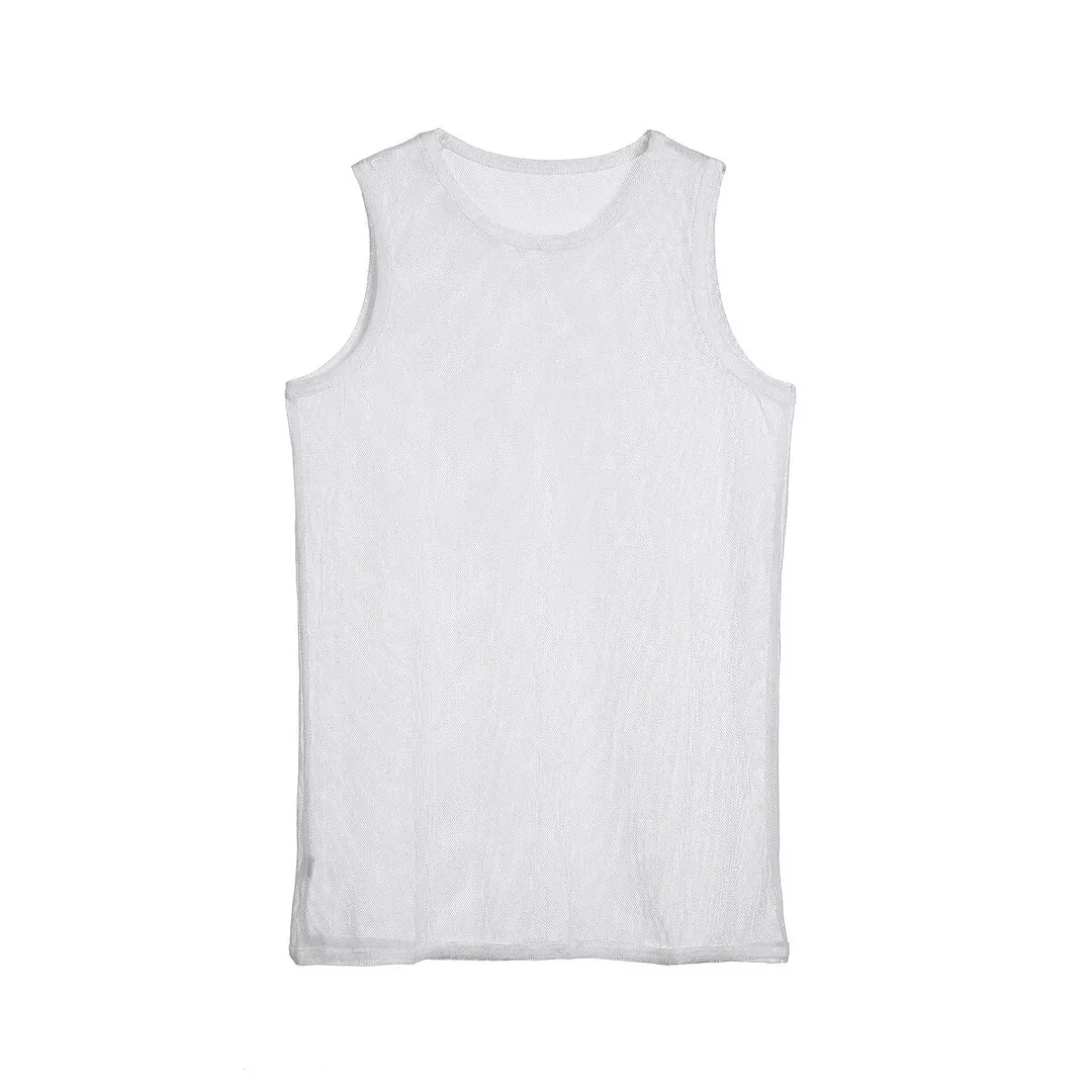 Sexy Sheer Mesh Tank Tops See-through Fishnet Slim Fit Tank Gym Muscle Vest T-Shirt Costume Handsome Men Summer Club Tee Clothin