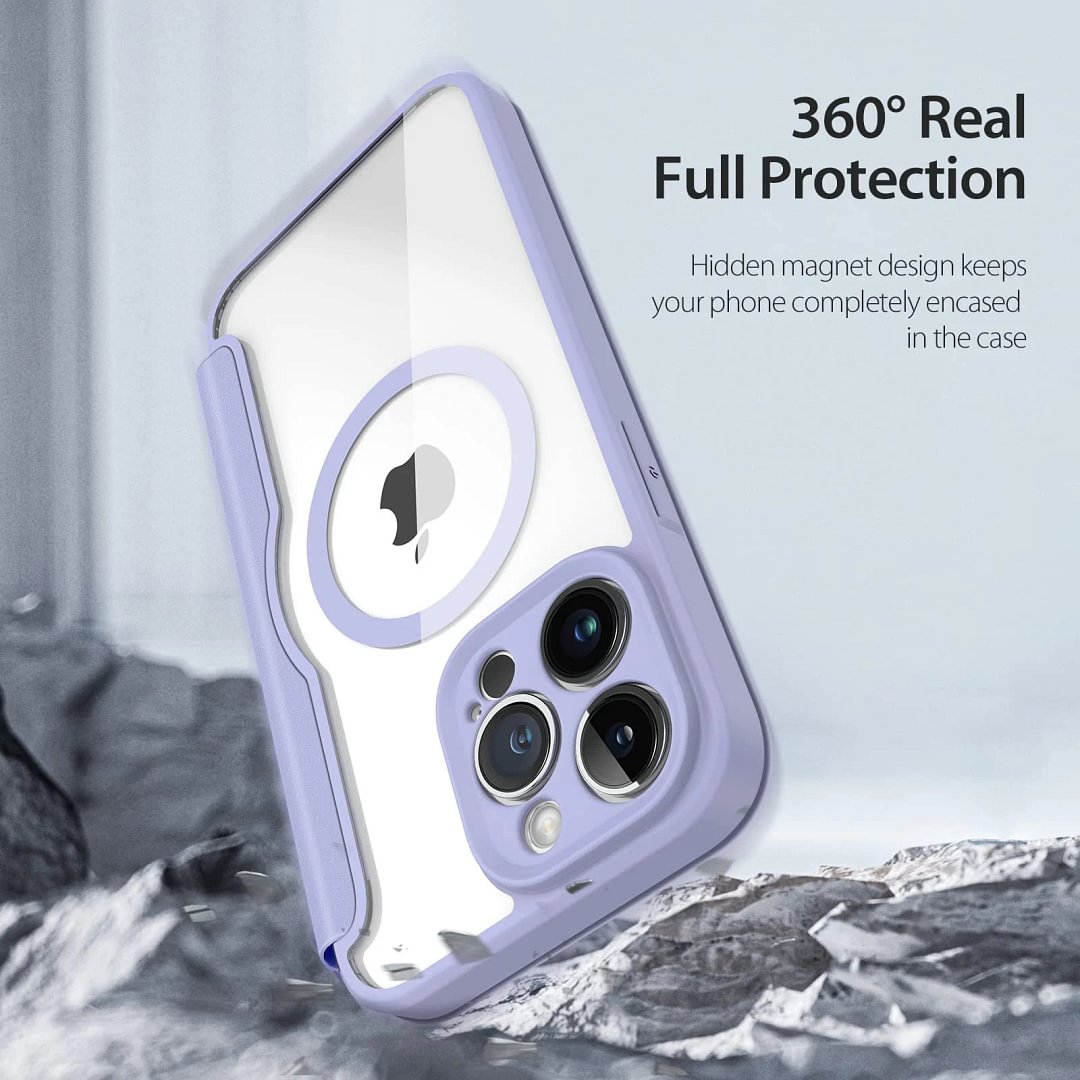 Applicable To iPhone 13/14 Series Strong Magnetic Flip Card Case