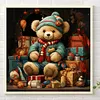 Xmas Gift Bear - Round AB Drills Diamond Painting(45x45cm)