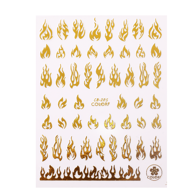 1 Sheet Russian Series Letter 3D Nail Sticker Flower Leaves Nail Transfer Beautiful Decals Slider Nail Art DIY Decoration