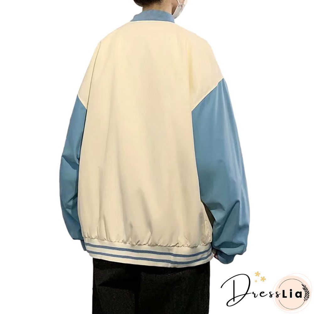Baseball Bomber Jacket Female Men Zip Up Jacket Women Clothing Harajuku Plus Size Streetwear Outerwear Japanese