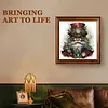 (US Local)Paint By Numbers Kit On Canvas DIY Oil Art Santa Claus Picture Home Decor40x40cm