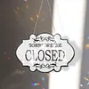 >SALE<Wooden Shop Sign Diamond Painting Hanging Pendant for Home Decor (Closed White)