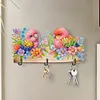 Wooden Bird Flower Special Shape Diamond Painting Hanging Hooks for Home Decor