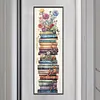 (Stamped/Counted) Stack Of Books With Flowers - 11CT Cross Stitch 30*80cm/11.81*31.5in(Big Size)