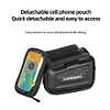3L Bicycle Front Frame Bag Support Touch Screen Bike Top Tube Bag for 7in Phones