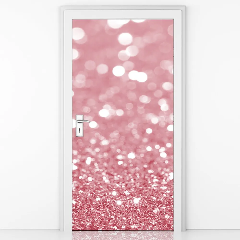 Athvotar 3D Mermaid Watercolor Scales Door Sticker Self Adhesive Wallpaper DIY Renovation Waterproof Poster Home Decor Decal