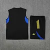 2025/2026 Manchester United Pre-Match Training Black Vest+Shorts Football1:1 Thai Quality