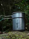 2Pcs Outdoor Camping Cookware Set with Folding Handle 304 Stainless Steel Pot