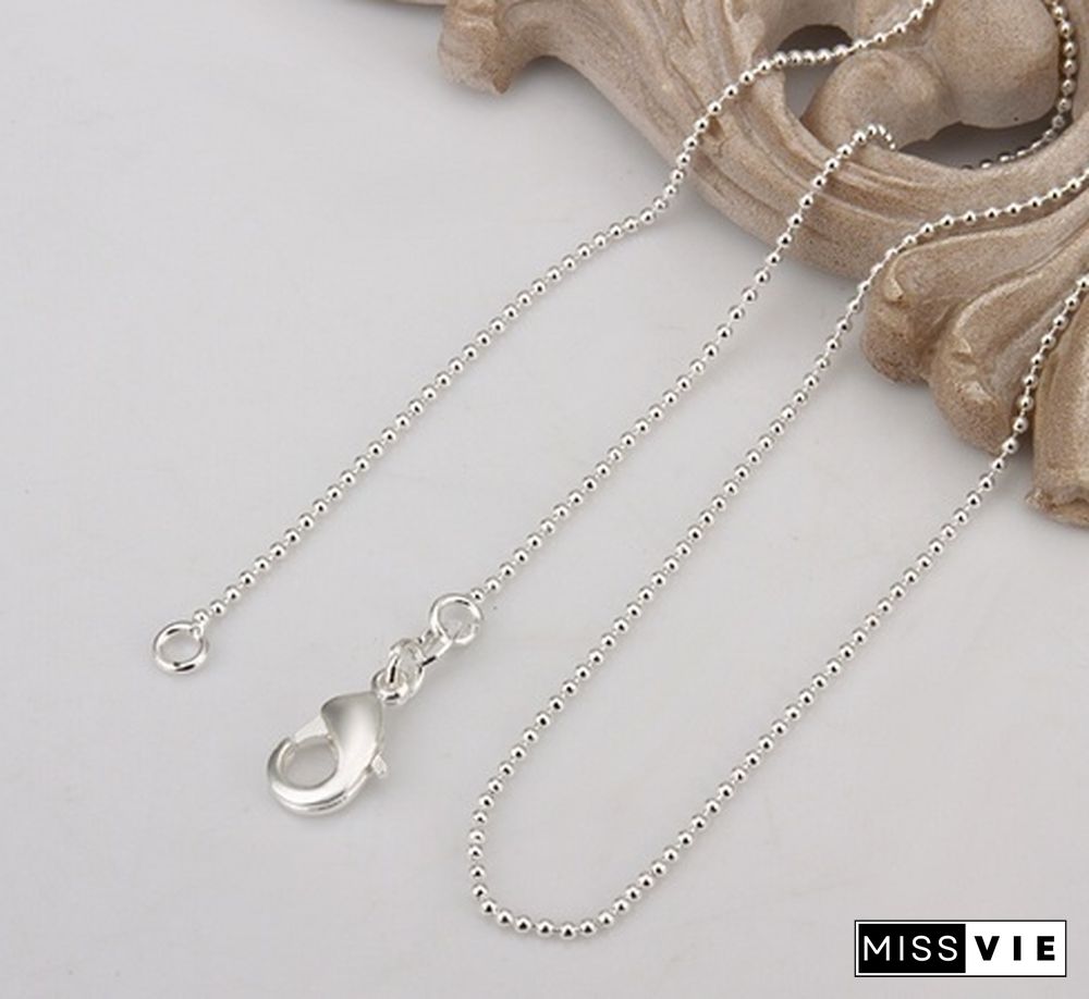 5/10/20pcs Mix 10 Styles Random 18 Genuine 925 Silver Link Necklace Set Chains+Lobster Clasps 925 PlatingTag