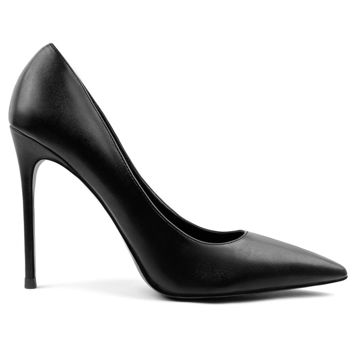 3.94&ldquo; Women's Pointy Toe Middle Heels Party Wedding Pumps Matte Shoes-MERUMOTE
