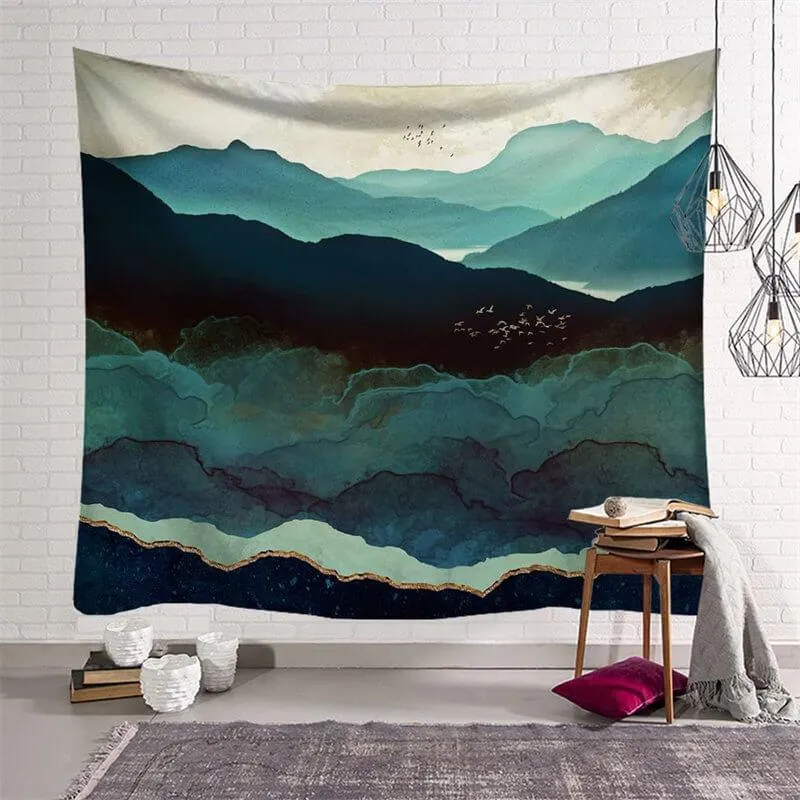 Abstract Red Mushroom Tapestry Wall Hanging Psychedelic Hippie Tapiz Art Background Cloth Mattress Home Decor