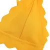 ZAFUL 2019 New Scalloped Criss-cross Bikini Set Swimwear Women Swimsuit Spaghetti Straps Solid Color Summer Beach Bathing Suit