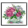 Peony-14CT Stamped Cross Stitch 31*29cm/12.2*11.42in
