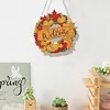 Diamond Painting Autumn Wreath Pendant for Home Window Wall