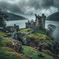 Scottish Castle Loch - Diamond Painting