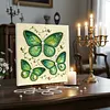 Green Butterfly DIY Pearl Painting Kit with Frame 30x30cm Pearl Gem Paintings Picture Arts Craft for Adults/Beginners Gift Home Wall Decor