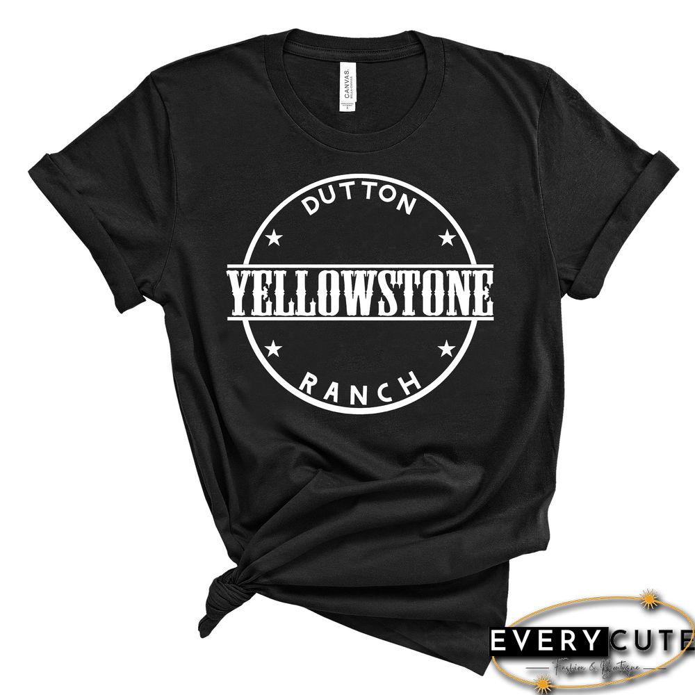 Dutton Ranch Yellowstone Tv Shows Graphic T Shirt Women Cotton White Black Beth Dutton T-Shirt Rip Wheeler Dutton Ranch Tops