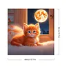 Full Moon Kitten-Paint by Numbers Acrylic Painting 40*40CM