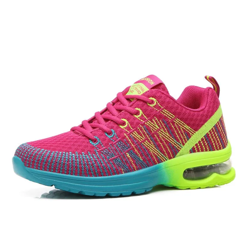 Women's Casual Fashion Ladies Air Cushion Lightweight Training Shoes Mesh Breathable Sneakers Women Sport Shoes Running Trainers