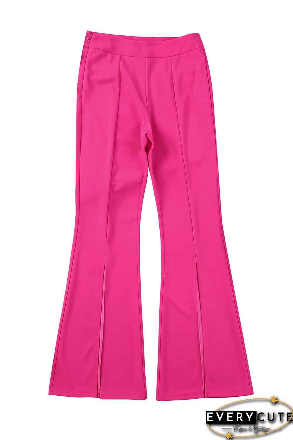 Rose Split Hem High Waist Pants