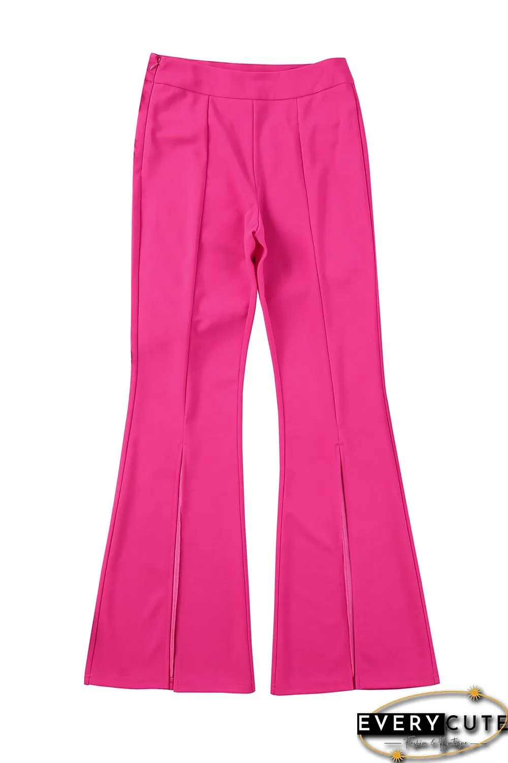 Rose Split Hem High Waist Pants