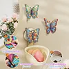 3D Wooden Diamond Art Butterfly Wall Decor Kit - DIY Sparkling Butterfly Craft for Home Decoration
