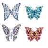 4Pcs Diamond Painting Butterfly Brooch for Wedding Party Gift