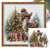 Snowman and Reindeer - 18CT Stamped Cross Stitch - 30*30cm - Animal Xmas