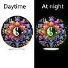 Yin Yang Lotus Acrylic DIY Diamond Painting Clock Kit Diamond Art Clock