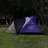 Outdoor Camping Expansion Tent Waterproof Double Person Tent for Hiking (Purple)