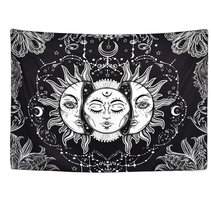 India Mandala Tapestry Wall Hanging Sun Boho Decor Wall Cloth Tapestry Psychedelic Hippie Wall Tapestry Mandala Carpet Yoga Mat