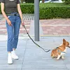 Dog Walking Waist Bag Adjustable Length Dual Handles Pet Supplies (Green)