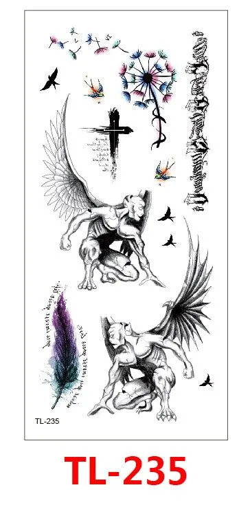 Waterproof Temporary Tattoo Sticker Mermaids Animals Flowers Designs Tattoos Body Art Arm Fake Tatoo Women Men