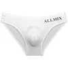 Men's Ice Silk Low - Waist Briefs with Breathable Comfort, Letter Design, Sexy Transparent Pouch for Sports