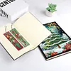 (US Local)Christmas Tree A5 Size Diamond Painting Notebook Set with 4Pcs Bookmark Gift