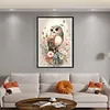 Flower Owl-11CT Stamped Cross Stitch 40*60cm(Big Size)
