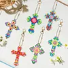 6pcs/set Cross Diamond Painting Keychain DIY Diamond Mosaic Kit Bag Pendant 