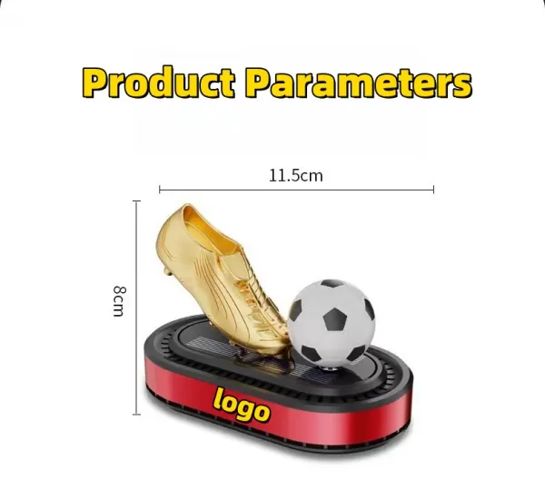 Solar Rotating Football Golden Boots Jewelry Ornaments