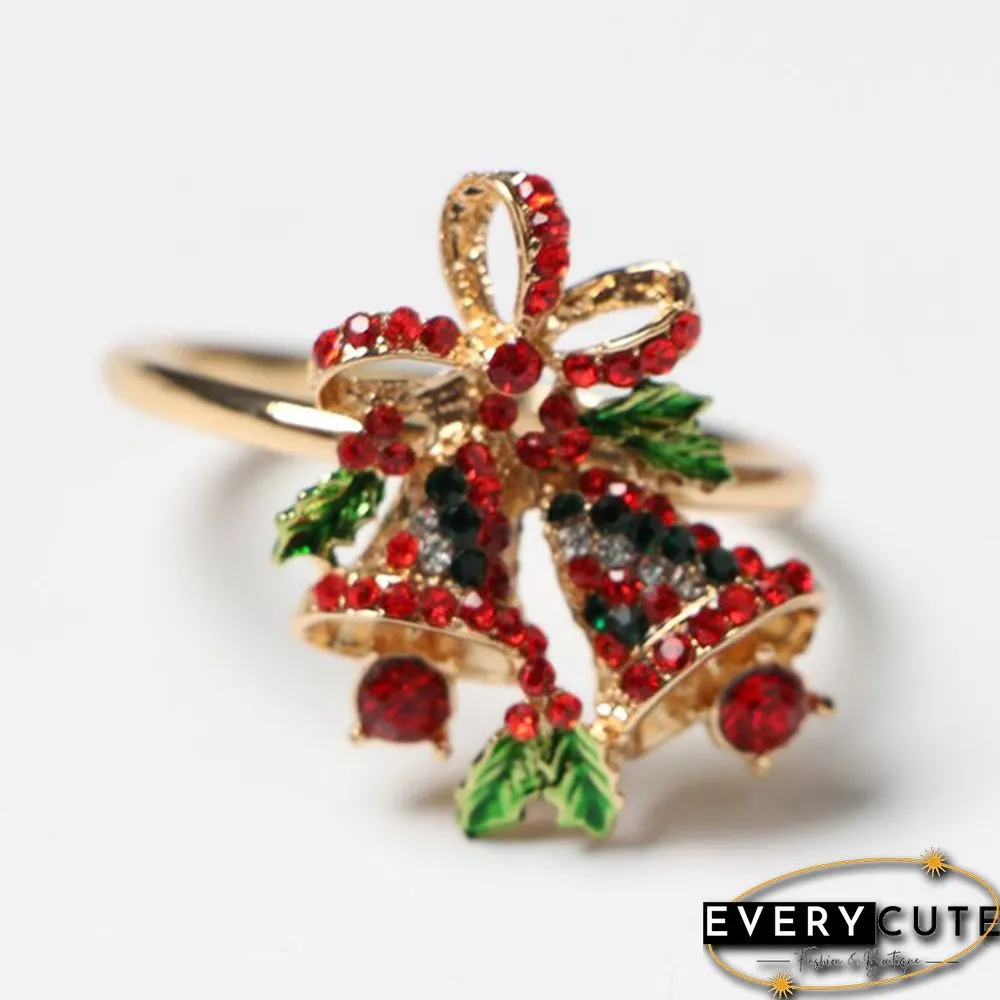 Metal Christmas Napkin Rings Holders Wreath Elk Christmas Tree Ring for Holiday Christmas Thanksgiving Home Table Decoration