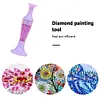 Flower Pot 5D Diamond Painting Point Drill Pen DIY Crafts (w/ Drill Purple)