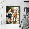 Girl Boy - 11CT Stamped Cross Stitch - 40*50cm - Character