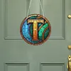 >SALE<Double Sided Letter T  Diamond Drawing Hanging Ornament for Home Decor