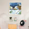 Winter-9CT Stamped Cross Stitch Bead Embroidery 17*17cm