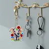 6Pcs Diamond Art Keyring Set Double Sided Cartoon Special Shaped (Elephant)